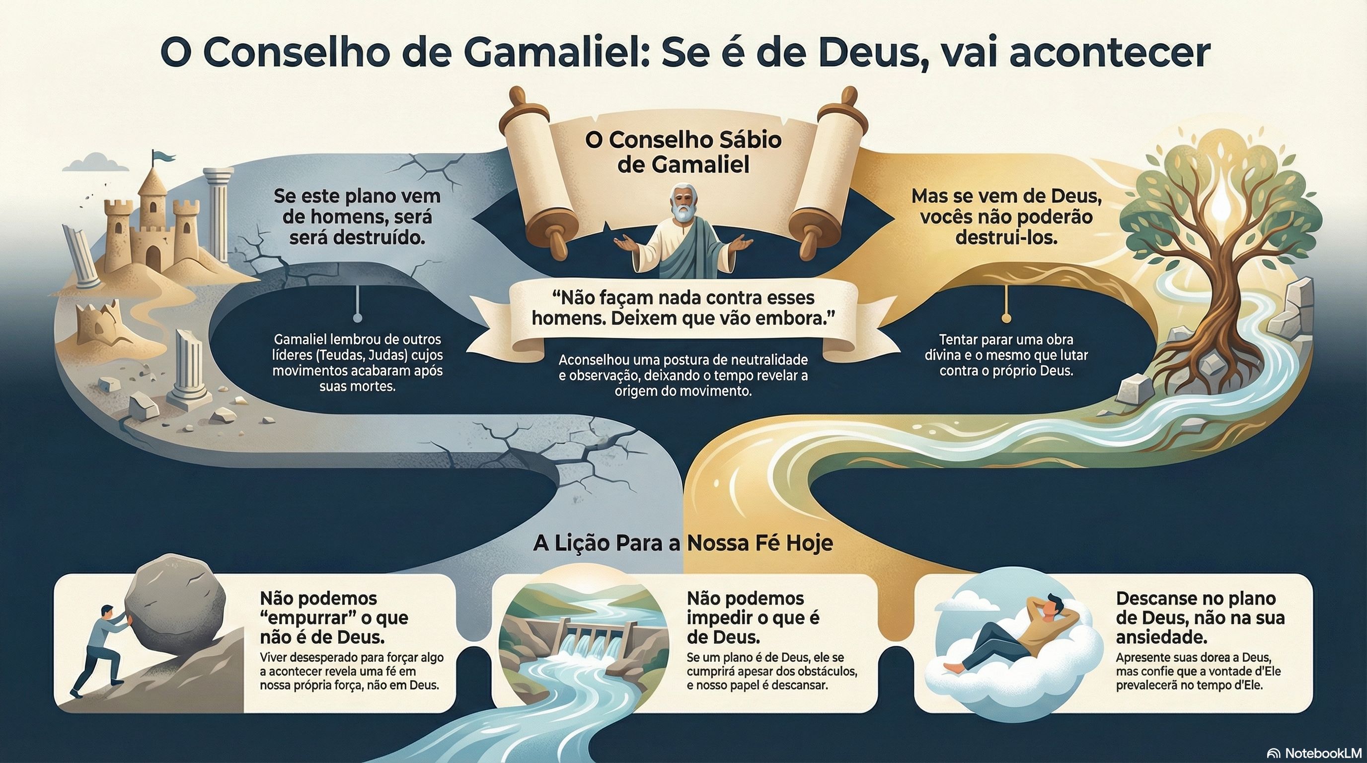 12. O Conselho de Gamaliel: A Soberania Divina e o Descanso na Fé (Atos 5:34-39; Mt. 6:25-34)