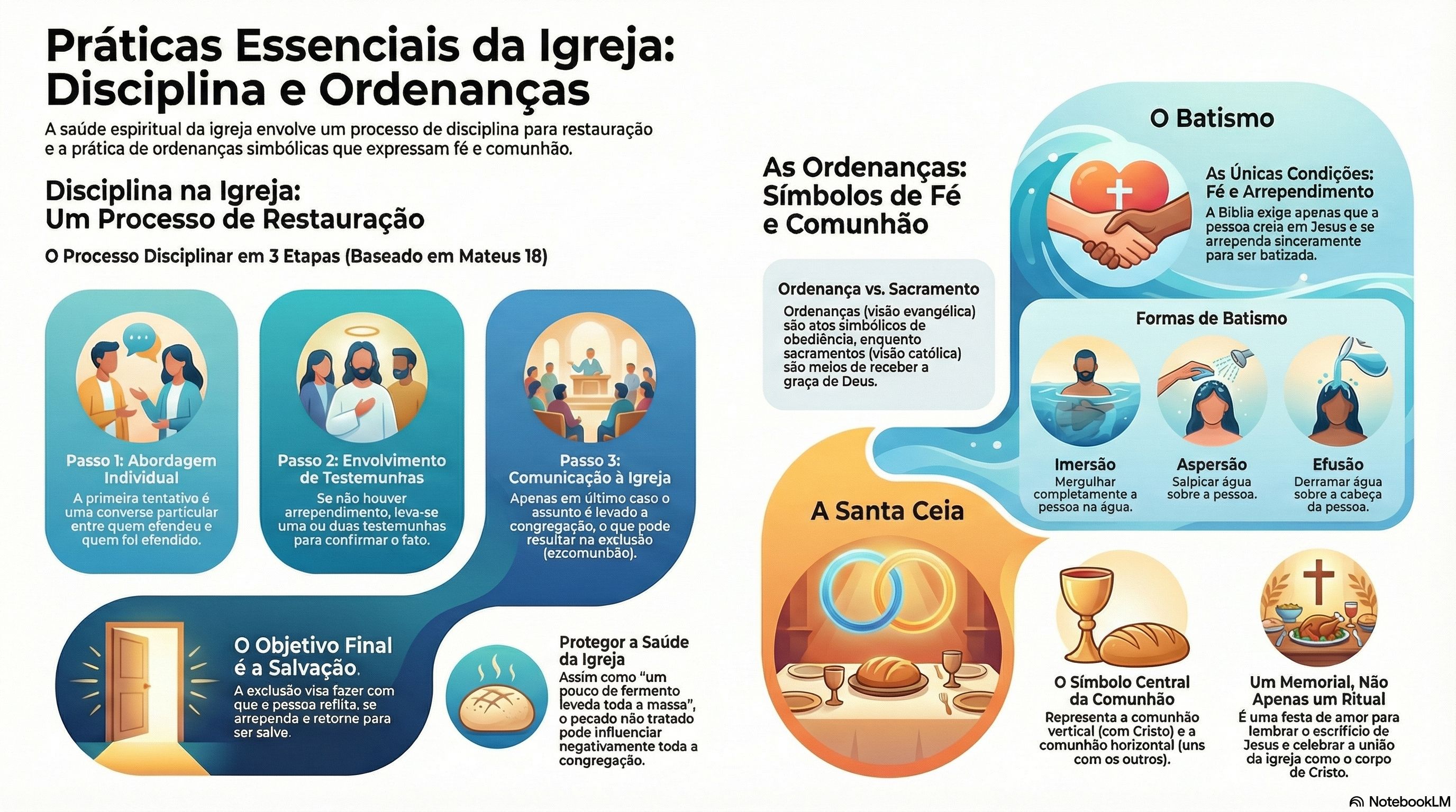 4. A Natureza da Igreja: Disciplina Eclesiástica e as Ordenanças do Batismo e da Santa Ceia (Mt. 18:15-17; 1 Co. 5:1-5; Rm. 6:3-4)