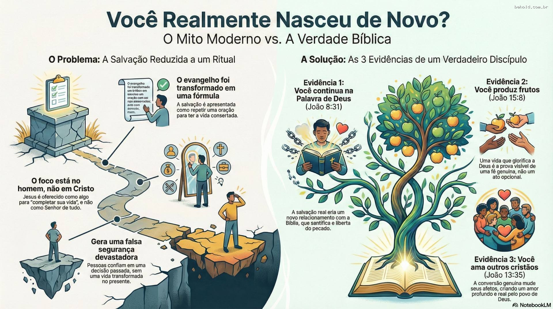 6. A Ilusão do Cristianismo Cultural e a Verdadeira Natureza da Conversão (Jo. 1:11-13; Cl. 1:15-19; Jo. 15:1-8)