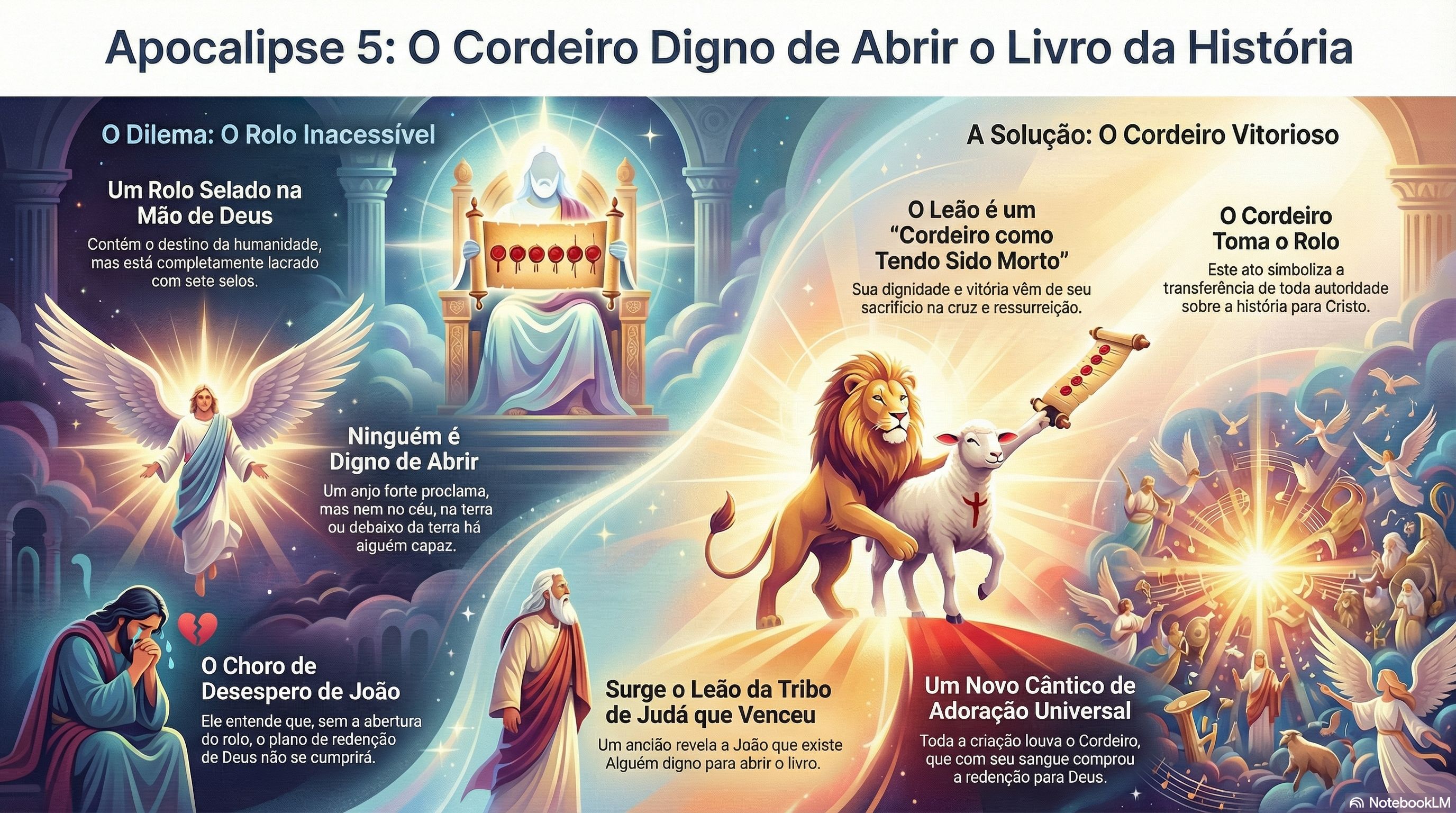 7. O Mistério do Livro Selado e a Vitória do Cordeiro de Deus (Ap. 5:1-14)